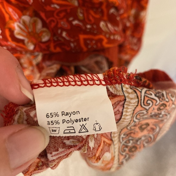 Red floral midi dress - Picture 6 of 6